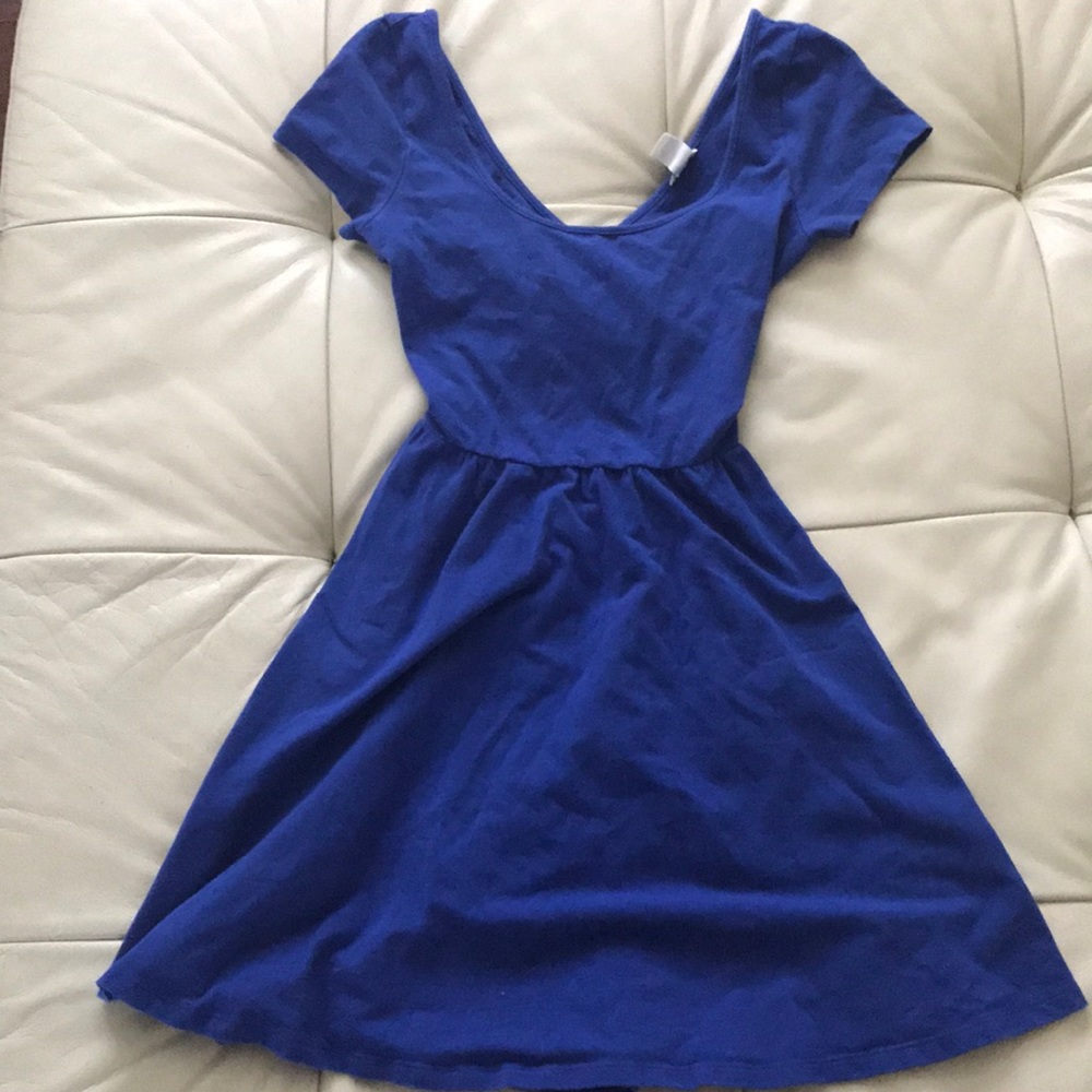 Forever 21 Cobalt DarkBlue Cross Back Detail Dress